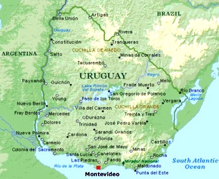 a map of uruguay. Uruguay - Map of Uruguay