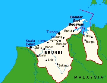 Brunei - Map of Brunei