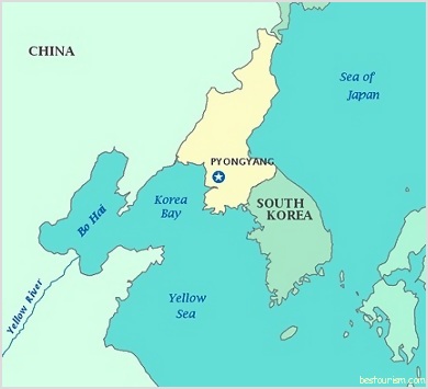 north korea map outline. Image Map of North Korea