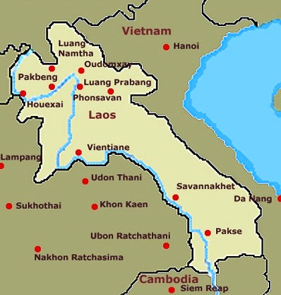 Laos - Map of Laos