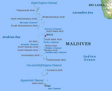Maldives - Map of Maldives