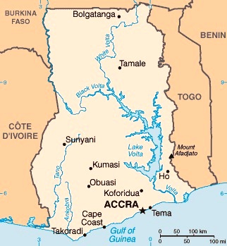 Ghana - Map of Ghana