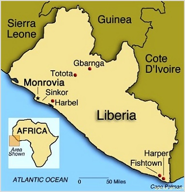 map of liberia. Image Map of Liberia