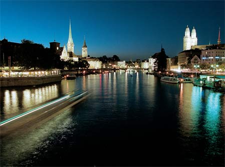 Zurich - Night view of the city