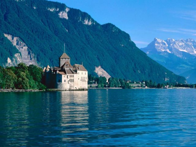 Geneva - Chateau de chillon on Lake Geneva