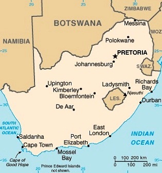 South Africa - Map of South Africa