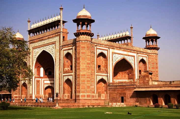 Agra in India - Gate to Taj Mahal