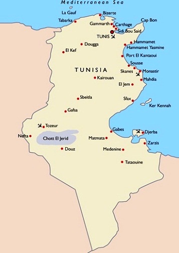 Tunisia - Map of Tunisia