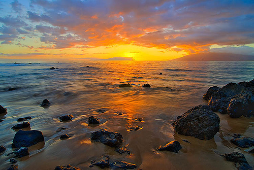 Maui in Hawaii - Beautiful sunset