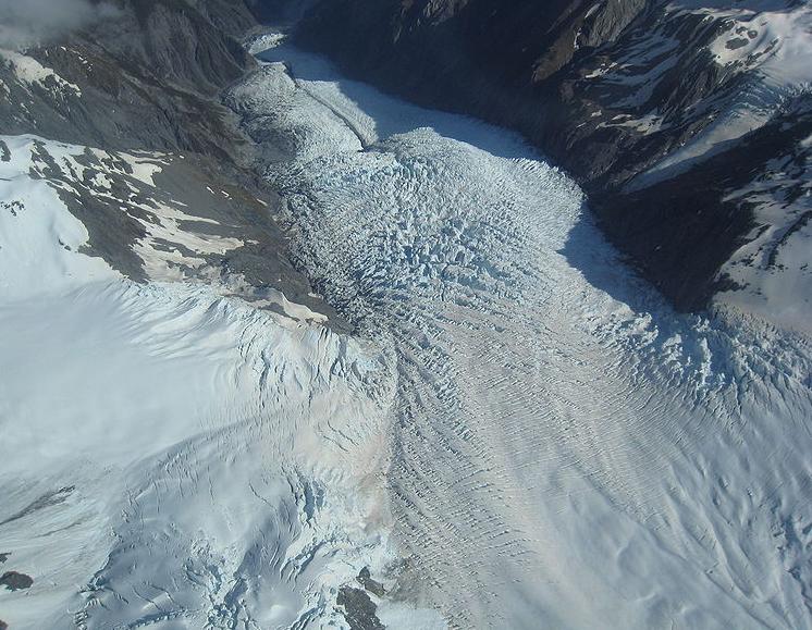 Fox and Franz Josef Glaciers  - Air view
