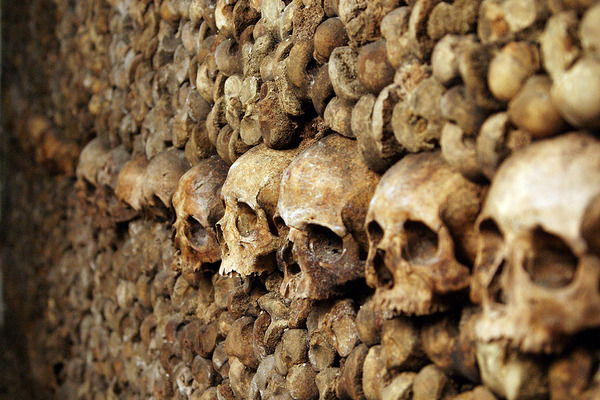 The Catacombs of Paris - Inside view