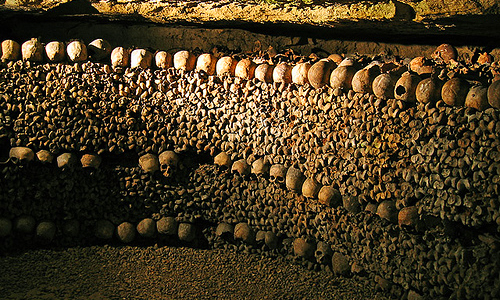 The Catacombs of Paris - View of the catacombs