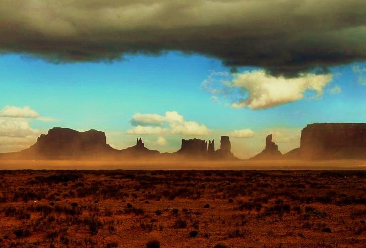 Monument Valley Navajo Tribal Park - Monument Valley in a dust storm