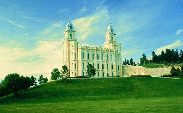 The Manti Temple  - Side view