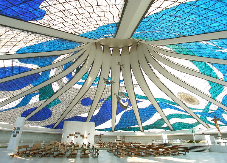 Cathedral of Brasilia in Brazil - Interior view