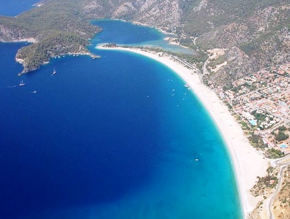 The Blue Lagoon in Turkey - Aerial view