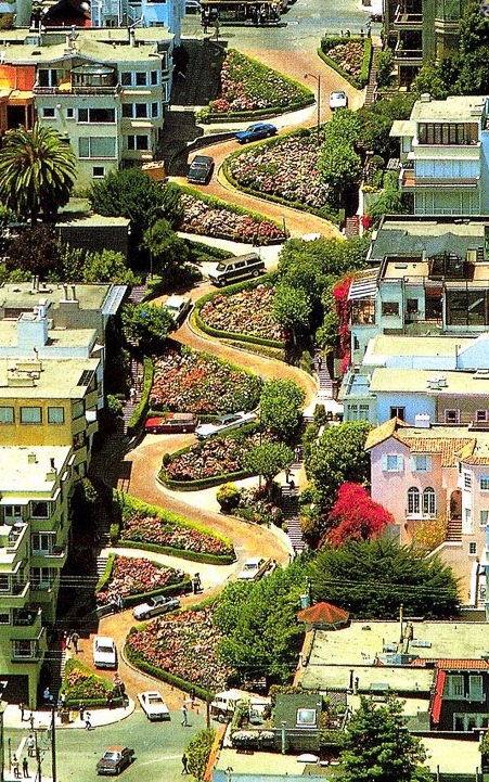 Lombard Street - Aerial view