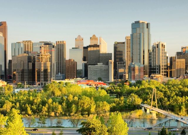 Calgary -  Beautiful modern city with glittering skyscrapers