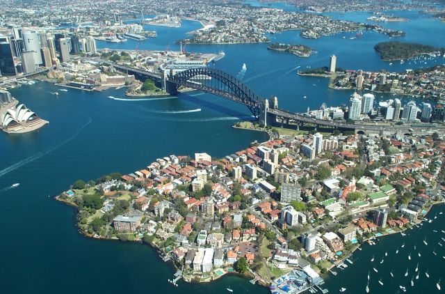 Sydney - Aerial view on the harbor