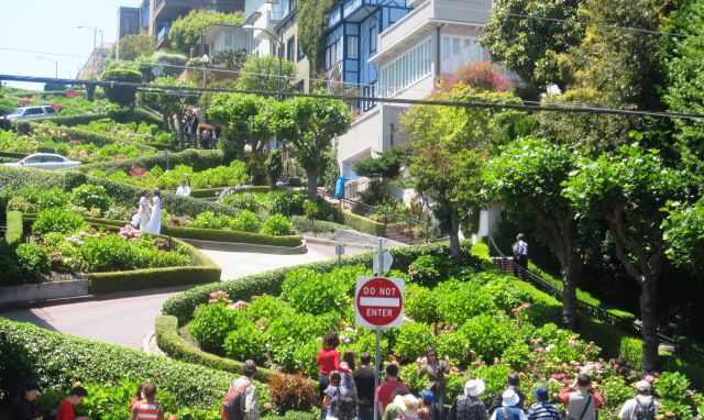 The Lombard Street  - Crowds of tourists
