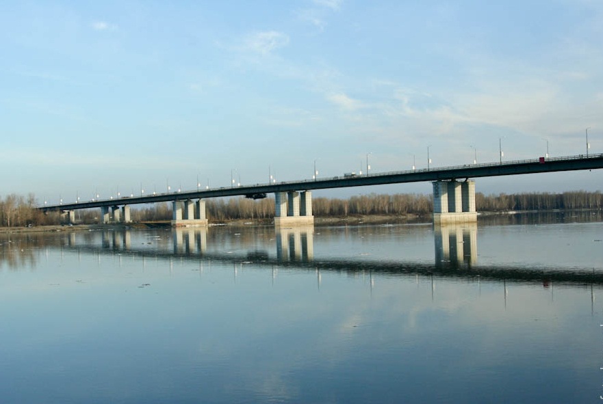 The Ob River - Bridge across the river