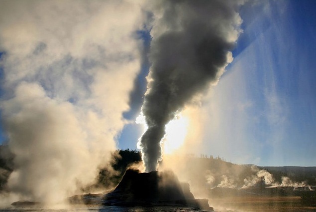 The Castle Geyser, Yellowstone National Park - One of the most impressive geysers