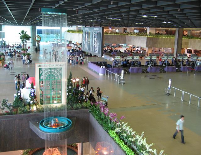 Changi Airport in Singapore - Interior view