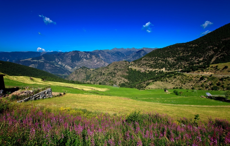 Pyrenees Mountains - Beautiful panorama of the Pyrenees Mountains