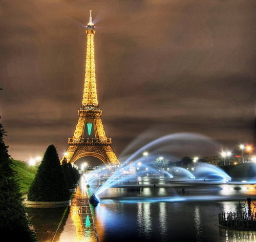 France - Eiffel Tower view by night