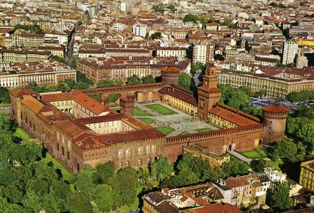 Museum of Historic Art of the Sforzesco Castle - View of Sforzesco Castle