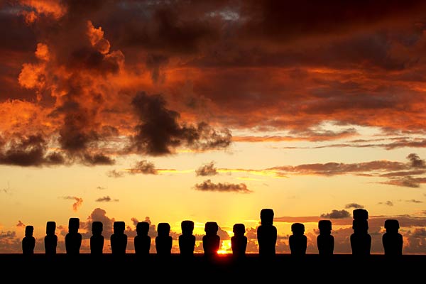 Easter Island - Easter Island at sunset