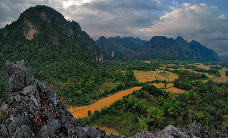 Laos - Vang Vieng panorama