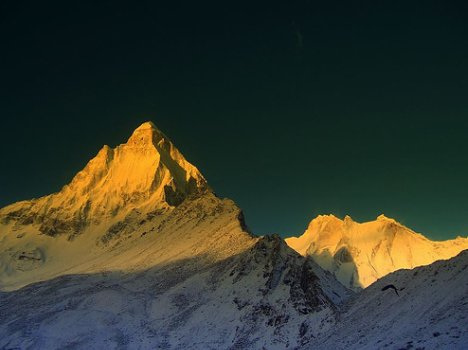 Mount Shivling, Himalaya Mountains in India - View of the Shivling peak