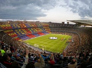 Nou Camp Stadium in Barcelona, Spain