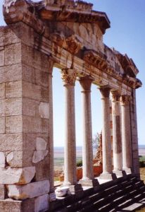 The ruined Corinthian city of Apollonia 