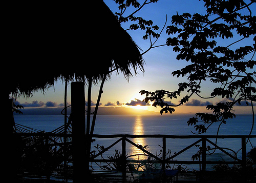 Costa Rica - Beautiful sunset over Costa Rica