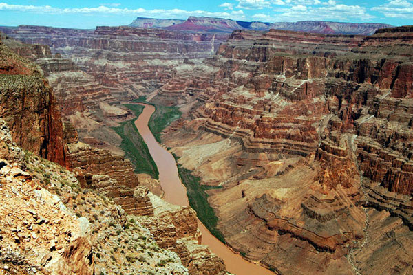 The Grand Canyon in Arizona, USA - Colorado River flowing through the Grand Canyon