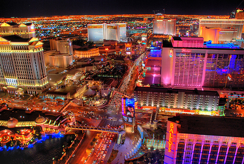 Las Vegas, Nevada in USA - Aerial view of Las Vegas