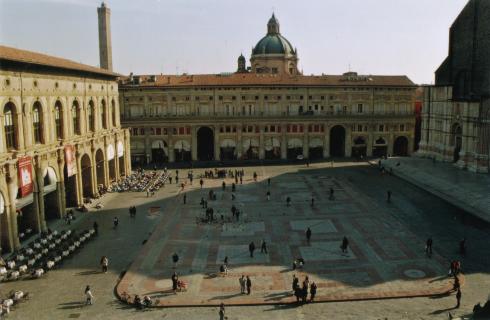 Bologna in Italy - Piazza Maggiore in Bologna