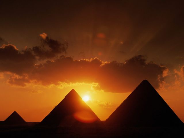 The Pyramids  - Giza Pyramids at sunset