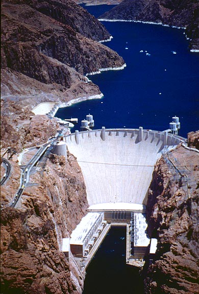 Hoover Dam in USA - View of Hoover Dam