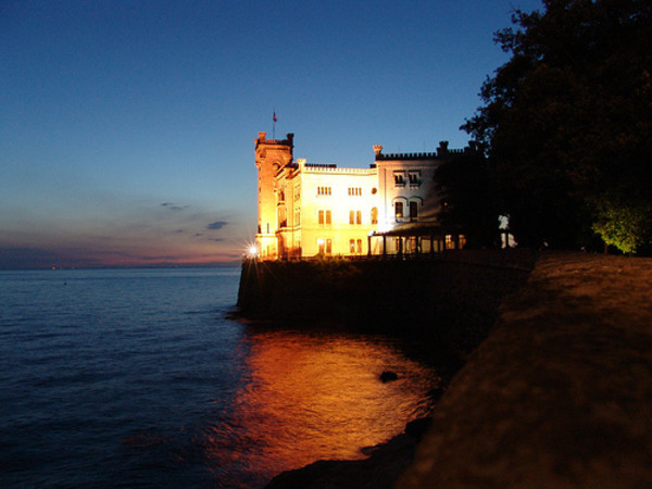Miramare Castle in Trieste, Italy - Night view