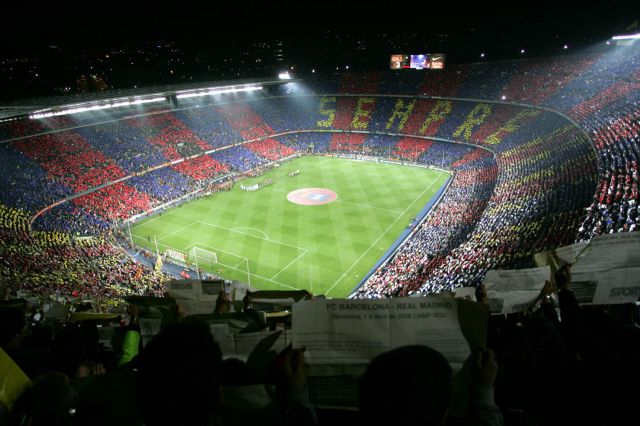 Nou Camp Stadium in Barcelona, Spain - Stadium view