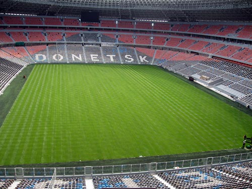 Donbass Arena in Ukraine - Field view