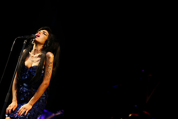 Glastonbury Festival in UK - Amy Winehouse performing