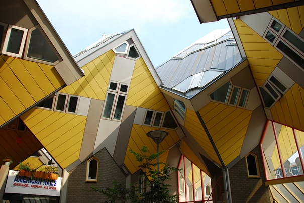 Cube Houses, Netherlands - Close view of the house