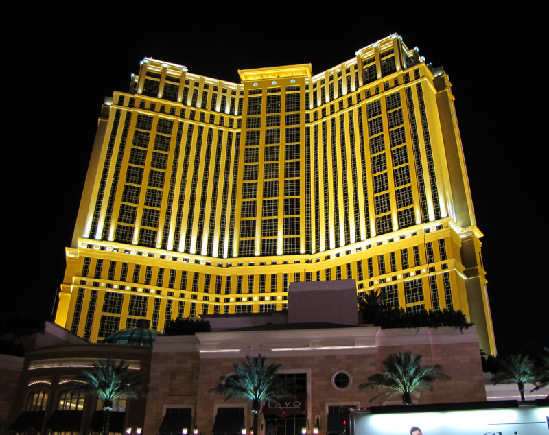 The Palazzo Resort in Las Vegas, USA - Close view of the hotel