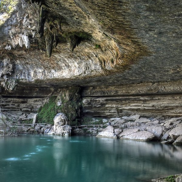Hamilton Pool Preserve in Austin, Texas   - Inside view 
