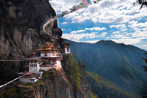 Taktshang in Bhutan - Panoramic setting