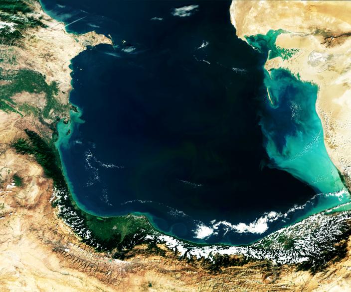 Caspian Sea in Russia - Aerial view